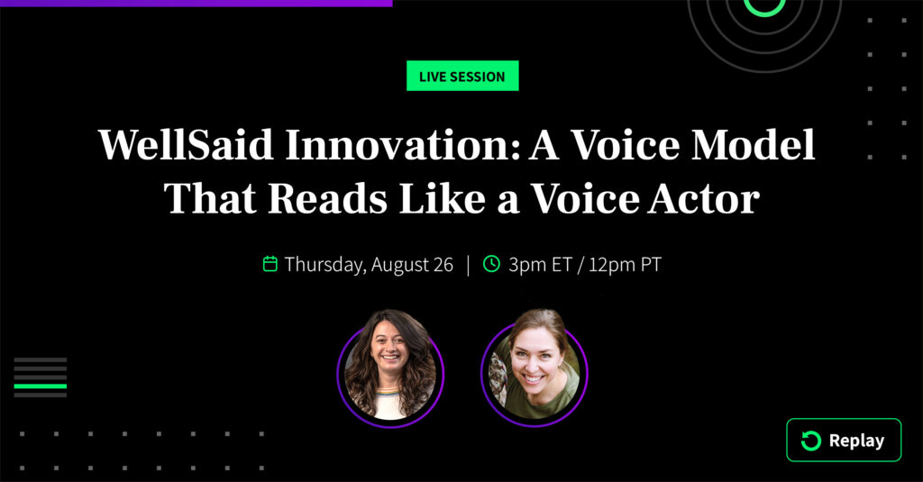 Webinar Replay: A Voice Model That Reads Like A Voice Actor