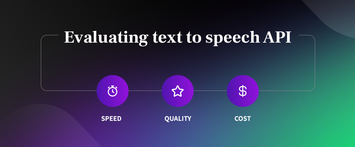 If you're trying to choose the best text-to-speech API, consider speed, quality, and cost.