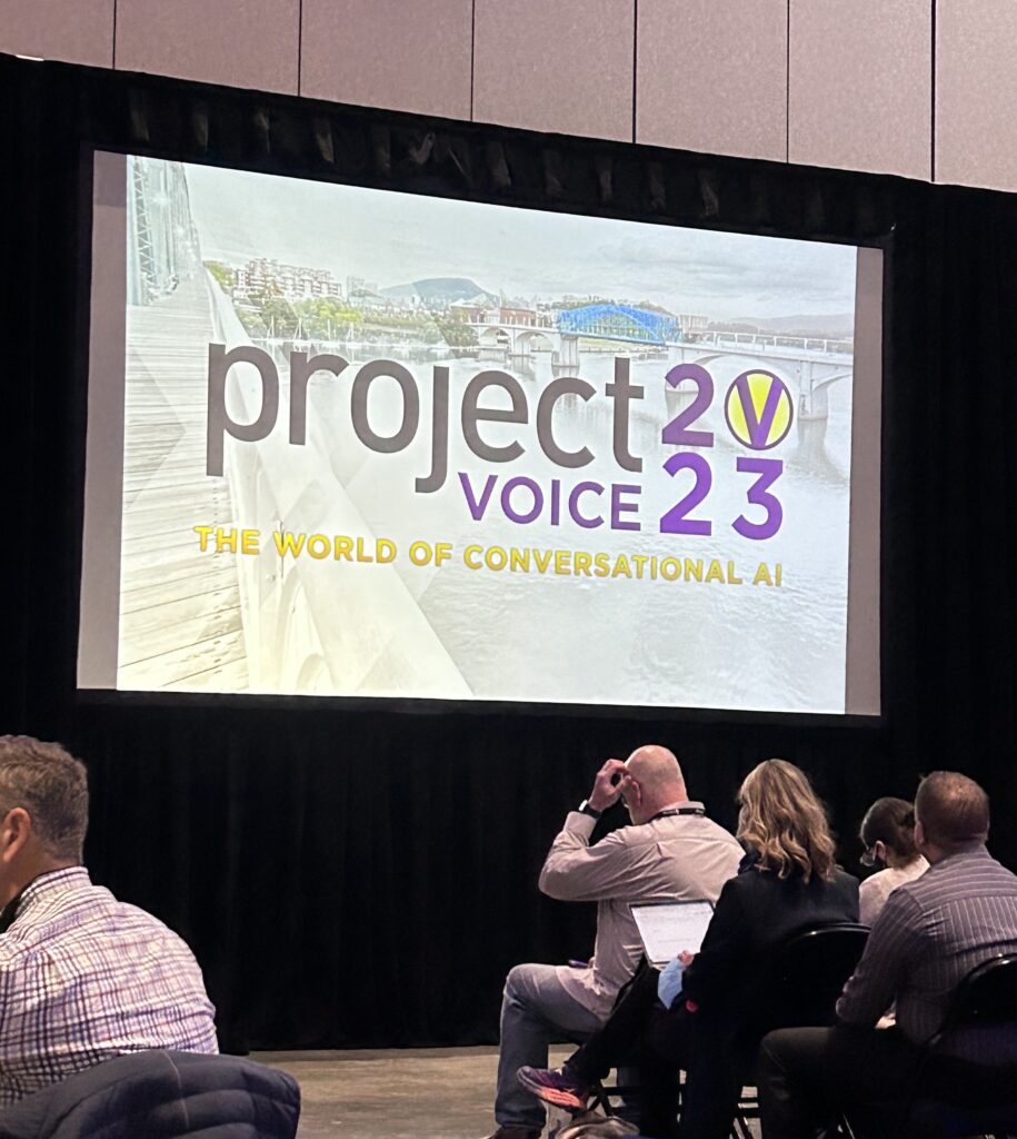 opening slide for project voice 2023 conference